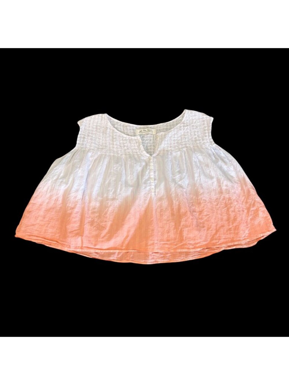 We The Free Tie Dye Sleeveless Top XS White Orange flowy fit